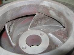 Type de cavitation sur un impulseur de pompe