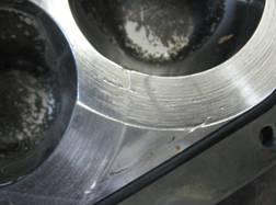 Usure par abrasion sur un couvercle de pompe
