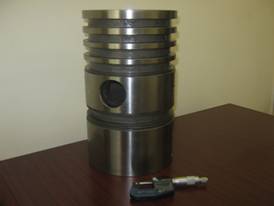 Piston métallisé et rectifié