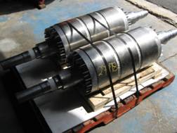 Rotors de 500 Hp métallisés et rectifiés.