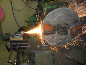 Valve de pompe en cours de métallisation